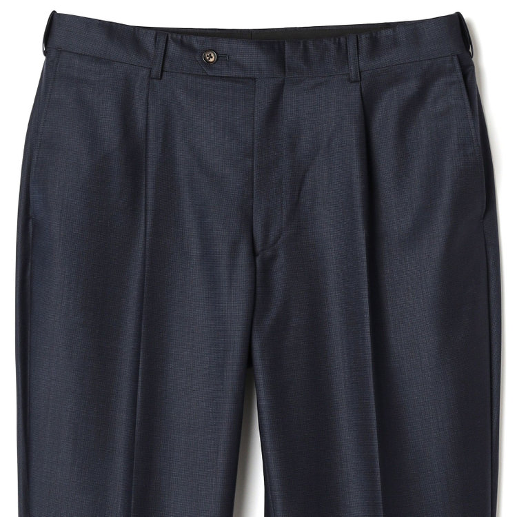 シルバーライン 【先行予約】【CLASSICO TAPERED】【秋冬】2釦シングルスーツ 1タック/ネイビー×ピンヘッド/ウエストムーブ/Ermenegildo Zegna TREFEO /※裾上げ必要 紺中間