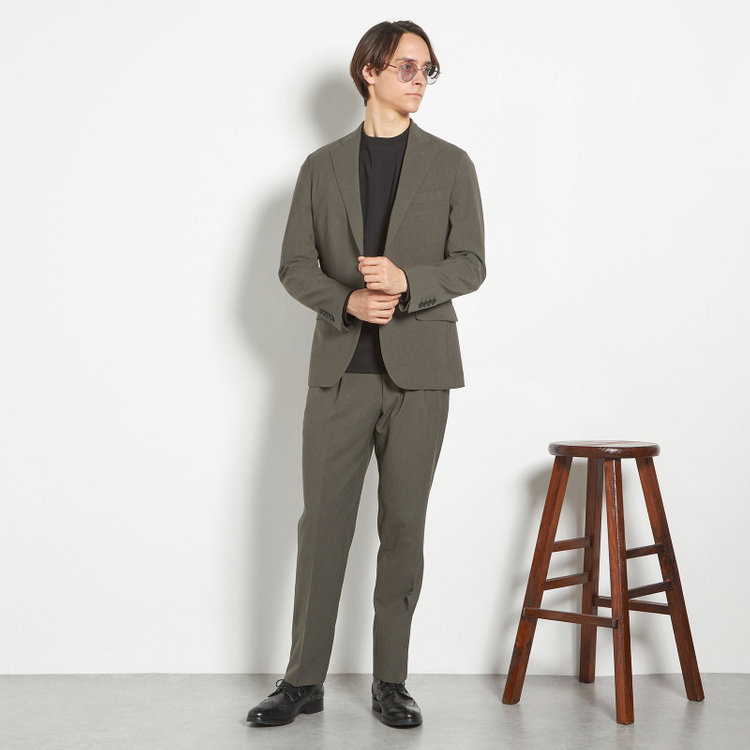シルバーライン 【RBC】【春夏】2釦シングルスーツ 1タック/カーキ/ウエストムーブ/4S AIR SUSTAINABILITY&ECOLOGY FABRIC/COOL MAX/※パンツ裾上げ済仕様 その他