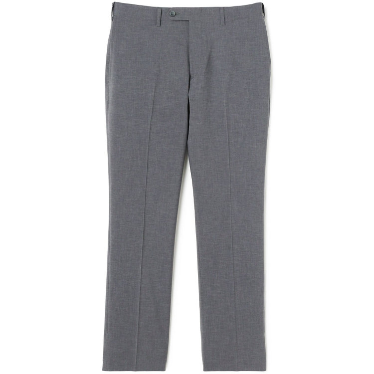 ブラックライン 【SLIM TAPERED】【春夏】0タックテーパードパンツ/ライトグレー/ウエストムーブ/ウォッシャブル/4S SUSTAINABILITY&ECOLOGY FABRIC/※裾上げ済み仕様 グレー淡色