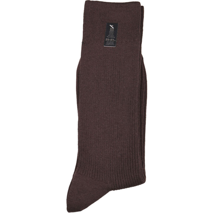 スーツセレクト 【発送在庫あり】ソックス/ブラウン×リブ 茶中間