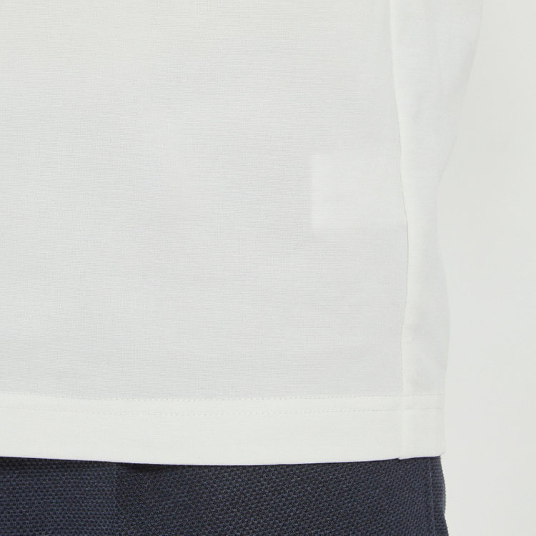 スーツセレクト 【RBC】クルーネックロングTシャツ/ホワイト/「吸汗速乾」「接触冷感」「UV加工」 白