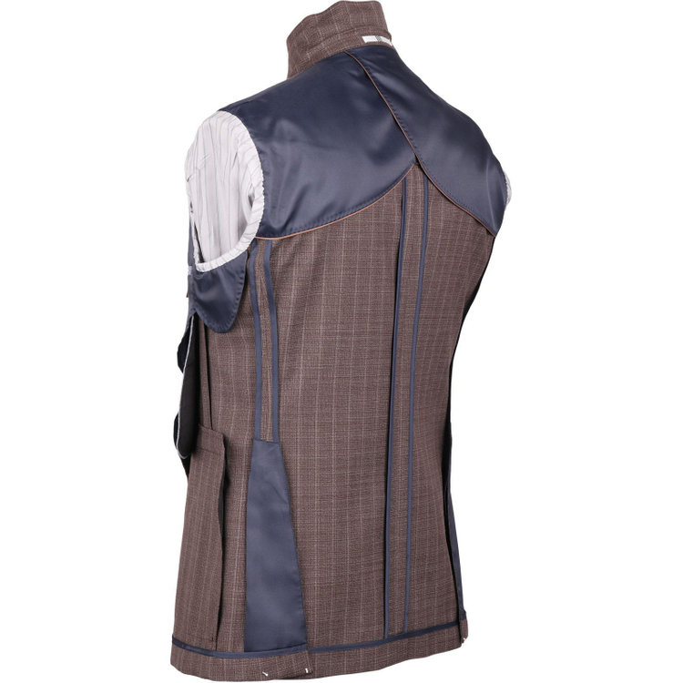 スーツセレクト 【発送在庫あり】【CLASSICO TAPERED】【春夏】3釦段返りシングルスーツ 2タック/ブラウン×ストライプ/MARZOTTO ブラウン系(茶)