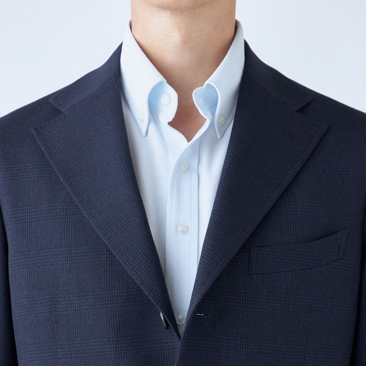 シルバーライン 【発送在庫あり】【RBC】【秋冬】3釦段返りジャケット/ネイビー×グレンチェック/パッチポケット 紺中間