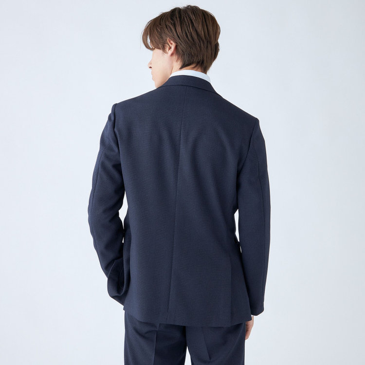 シルバーライン 【発送在庫あり】【RBC】【秋冬】3釦段返りジャケット/ネイビー×グレンチェック/パッチポケット 紺中間