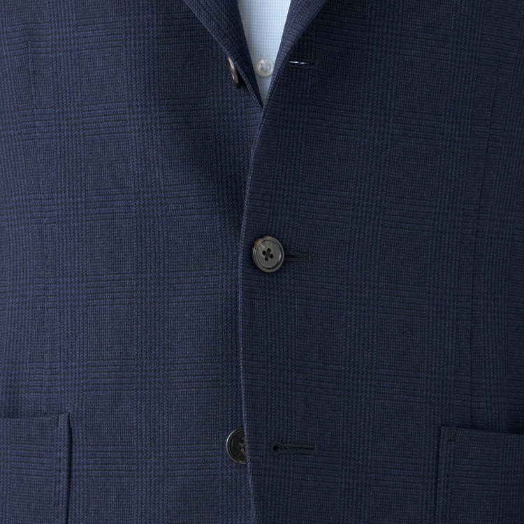 シルバーライン 【発送在庫あり】【RBC】【秋冬】3釦段返りジャケット/ネイビー×グレンチェック/パッチポケット 紺中間