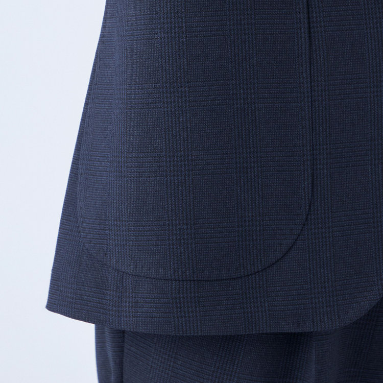 シルバーライン 【発送在庫あり】【RBC】【秋冬】3釦段返りジャケット/ネイビー×グレンチェック/パッチポケット 紺中間