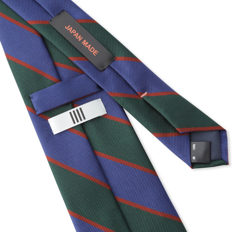シルバーライン 【SILVER LINE】シルクストライプネクタイ 8.5cm幅/ブルー×グリーン+ワイン/JAPAN MADE その他