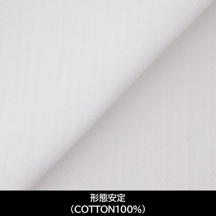 スーツセレクト 【国内縫製】【パターンオーダー】【形態安定】ワイシャツ/ホワイト×ドビーストライプ/(COTTON100%) ホワイト系(白)