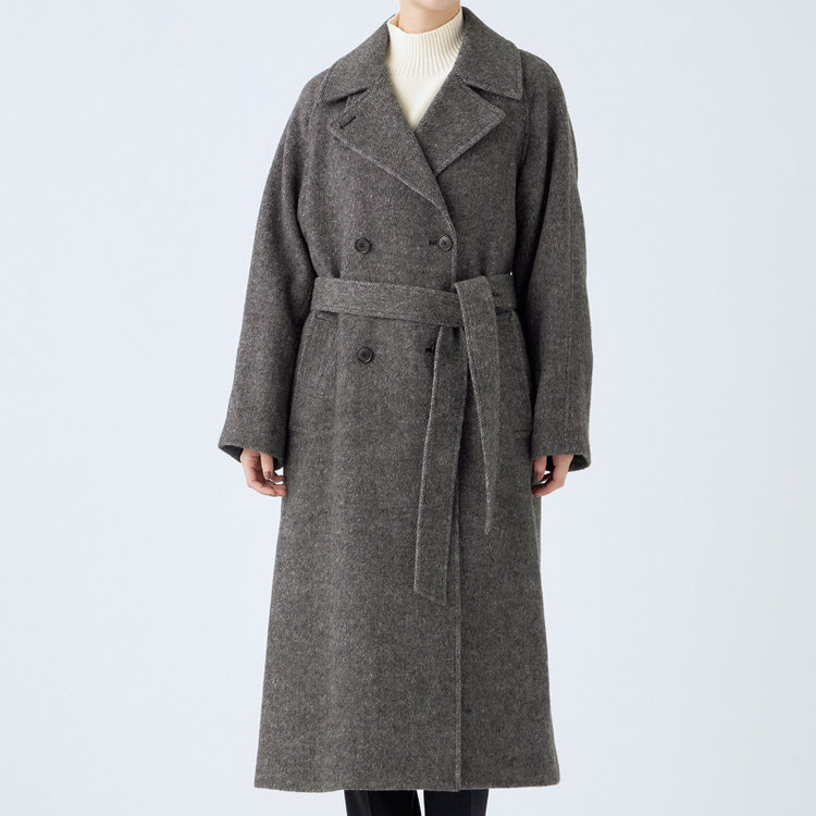 シルバーライン 【SL】ダブルベルテッドチェスターコート/グレー/RE:NEWOOL グレー濃色