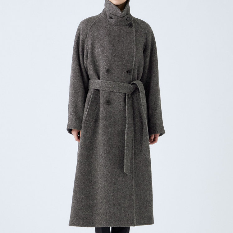 シルバーライン 【SL】ダブルベルテッドチェスターコート/グレー/RE:NEWOOL グレー濃色