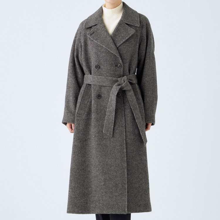 シルバーライン 【SL】ダブルベルテッドチェスターコート/グレー/RE:NEWOOL グレー濃色