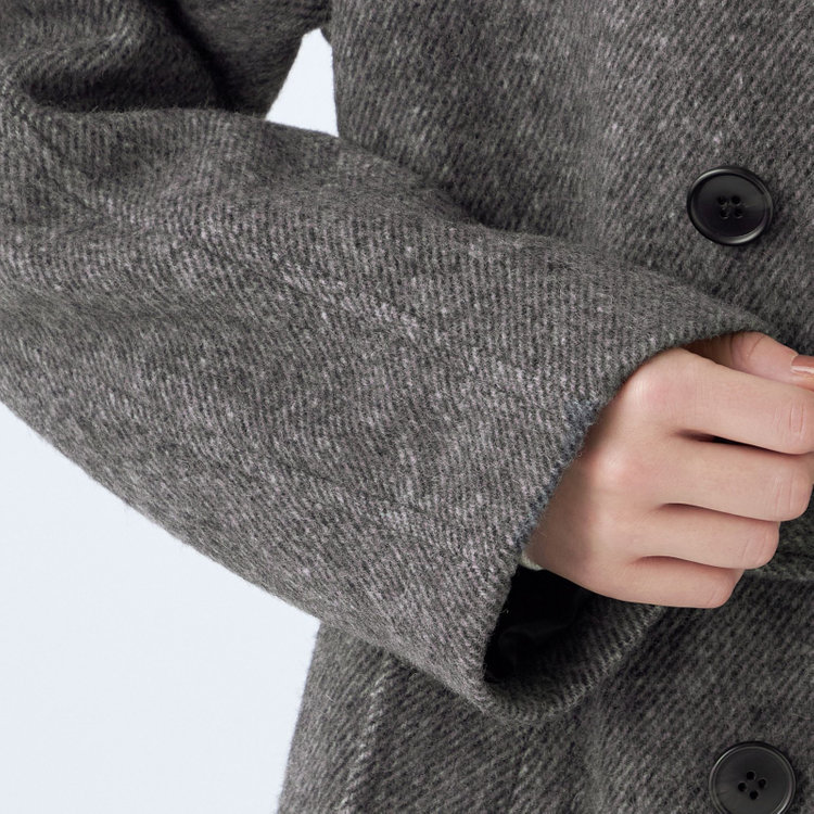 シルバーライン 【SL】ダブルベルテッドチェスターコート/グレー/RE:NEWOOL グレー濃色