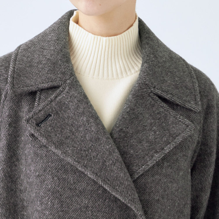 シルバーライン 【SL】ダブルベルテッドチェスターコート/グレー/RE:NEWOOL グレー濃色