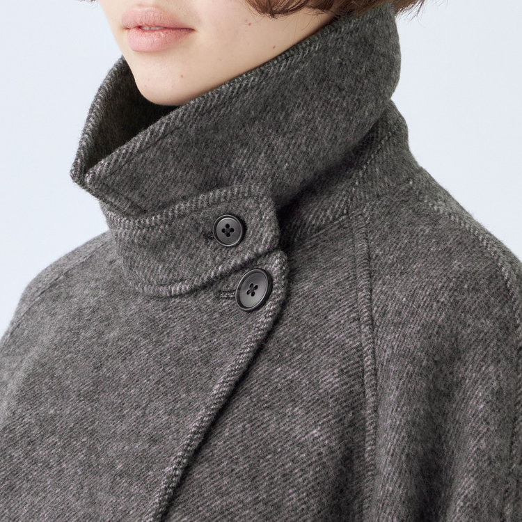 シルバーライン 【SL】ダブルベルテッドチェスターコート/グレー/RE:NEWOOL グレー濃色