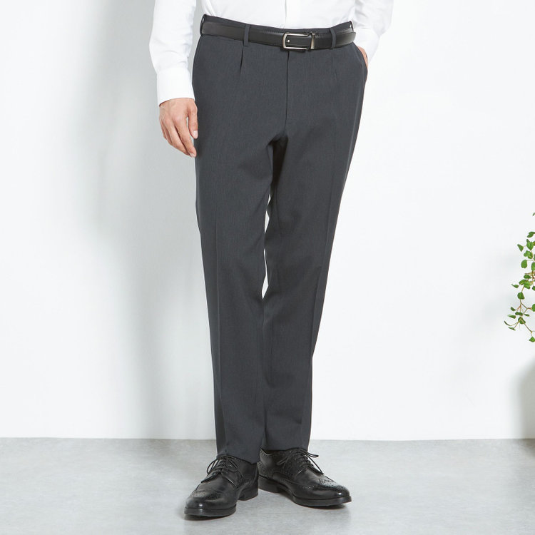 シルバーライン 【CLASSICO TAPERED】【春夏】1タックテーパードパンツ/グレー/ウエストムーブ仕様/4S SUSTAINABILITY&ECOLOGY FABRIC/※裾上げ済仕様 グレー濃色