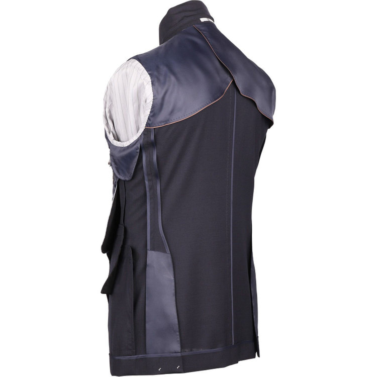 スーツセレクト 【CLASSICO TAPERED】【春夏】6釦2掛けダブルスーツ 1タック/ネイビー/Lanificio Campore biella italy super 100's ネイビー系(紺)