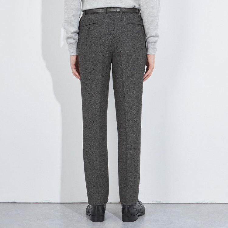 シルバーライン 【CLASSICO TAPERED】【秋冬】1タックテーパードパンツ/グレー/ウエストシャーリング/4S SUSTAINABILITY&ECOLOGY FABRIC/※裾上げ必要 グレー濃色