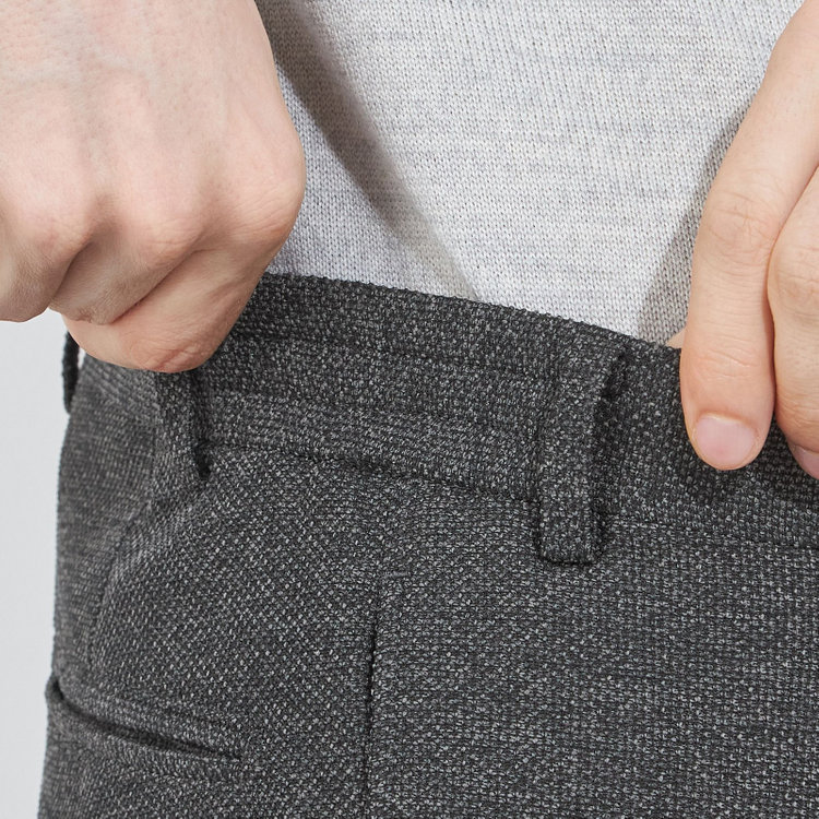 シルバーライン 【CLASSICO TAPERED】【秋冬】1タックテーパードパンツ/グレー/ウエストシャーリング/4S SUSTAINABILITY&ECOLOGY FABRIC/※裾上げ必要 グレー濃色