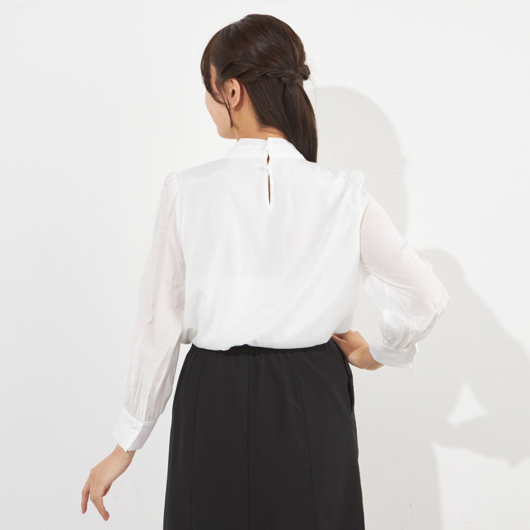 SUIT SELECT　アウトレット 【WEB限定/OUTLET/汚れ・キズ等有】【SUIT SELECT×Samantha Thavasa】【長袖】リボンブラウス/ホワイト 白