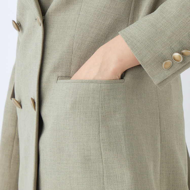 シルバーライン 【SL】【春夏】6釦2掛けダブルジャケット/グリーン/ウォッシャブル/Naturemier 緑中間