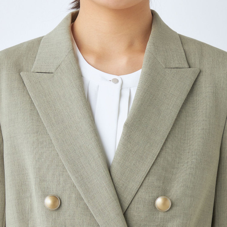 シルバーライン 【SL】【春夏】6釦2掛けダブルジャケット/グリーン/ウォッシャブル/Naturemier 緑中間