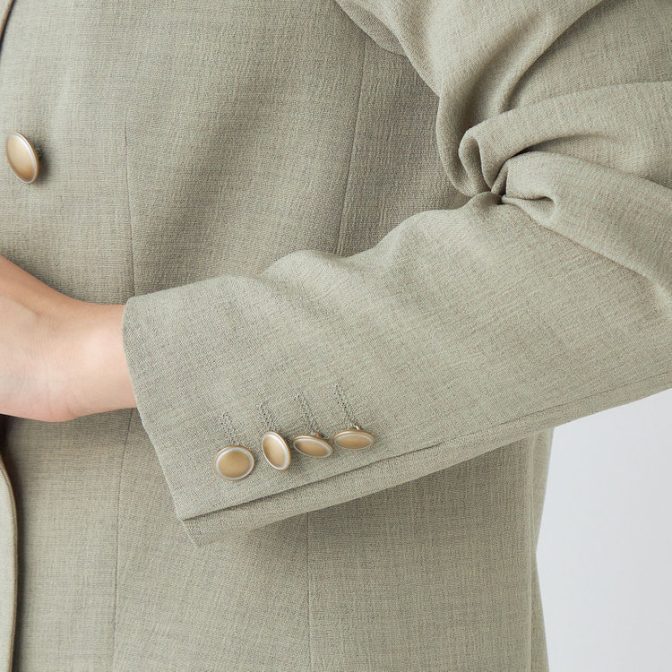 シルバーライン 【SL】【春夏】6釦2掛けダブルジャケット/グリーン/ウォッシャブル/Naturemier 緑中間