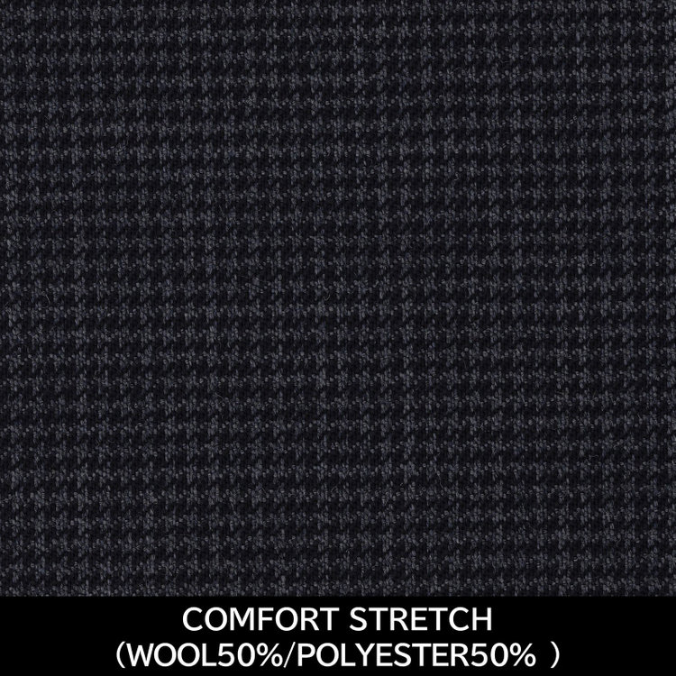スーツセレクト 【日本製】【MEN'S】【パターンオーダー】【KSW】【秋冬】スーツ/ネイビー×ハウンドトゥース/COMFORT STRETCH (WOOL50%/POLYESTER50%) ネイビー系(紺)