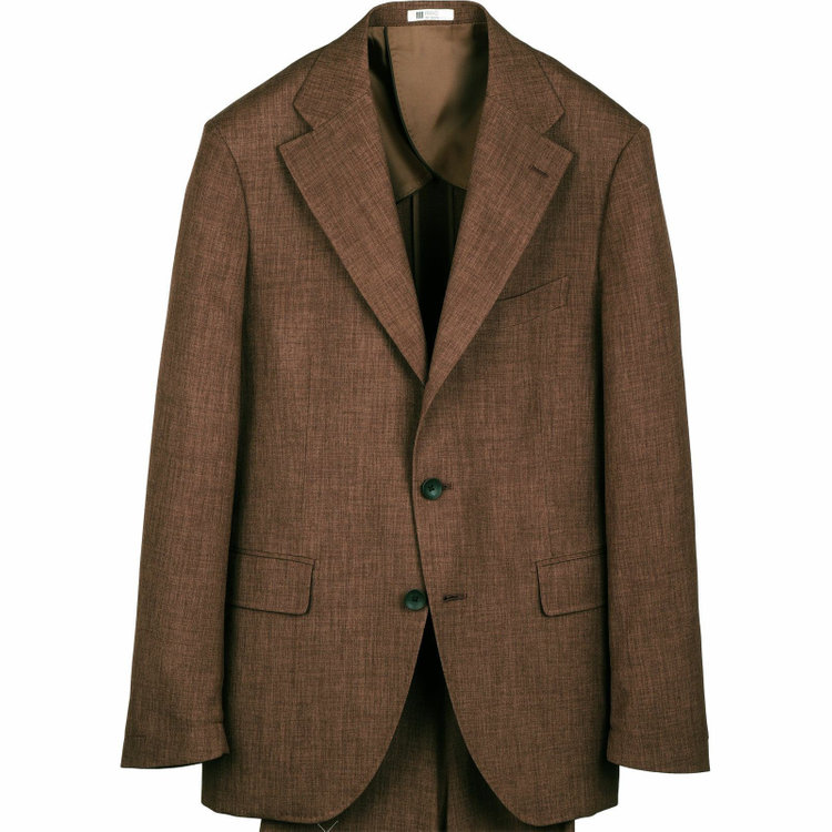 スーツセレクト 【発送在庫あり】【RBC】【春夏】3釦シングルスーツ 2タック/ブラウン/ドローコード&ウエストシャーリング/※パンツ裾上げ済仕様 ブラウン系(茶)