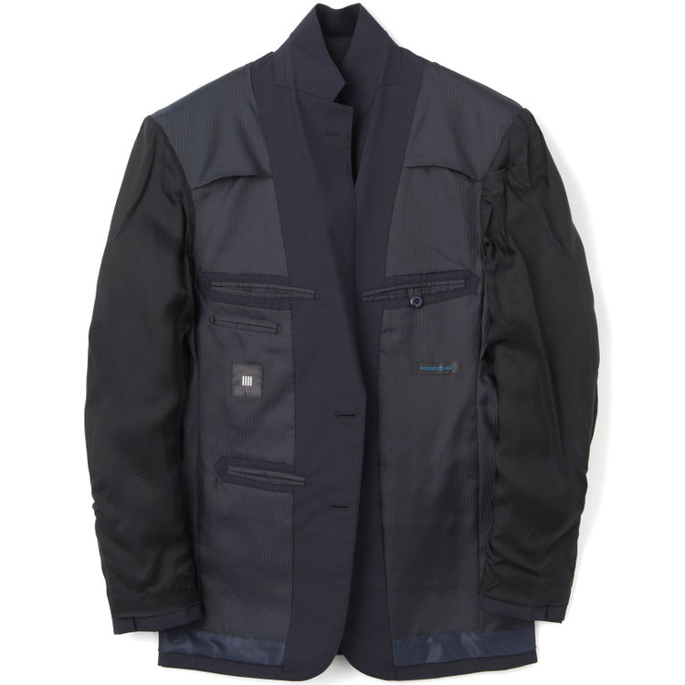 ブラックライン 【SLIM TAPERED_2】【年間】スペアパンツ付き/2釦シングルスーツ 0タック/ネイビー×ソリッド/THE RECRUIT STYLE/SHOWER CLEAN/※裾上げ必要 紺中間