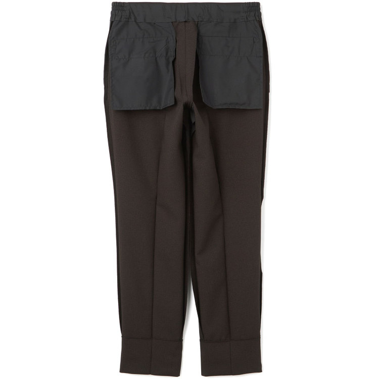 ブラックライン 【SLIM TAPERED_2】【秋冬】2釦シングルスリーピーススーツ 0タック/ブラウン×チェック/ウエストシャーリング/4S SUSTAINABILITY&ECOLOGY FABRIC/※パンツ裾上げ済仕様 茶濃色