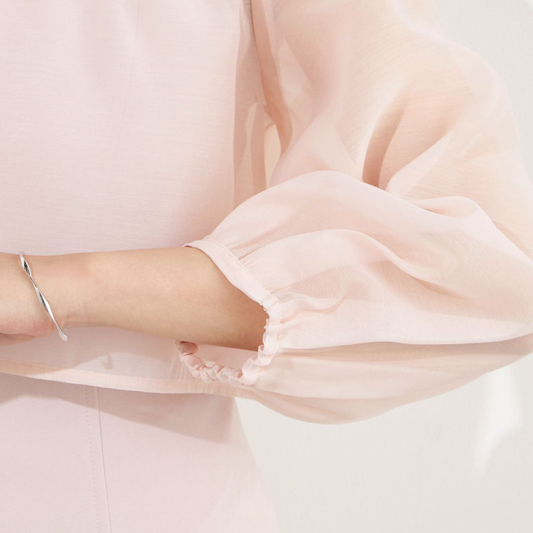 サマンサ 【SUIT SELECT×Samantha Thavasa】【長袖】ボウタイブラウス/ピンク 赤淡色