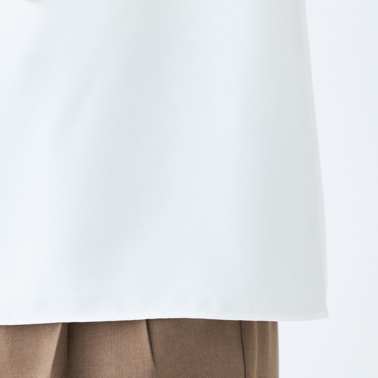 シルバーライン 【発送在庫あり】【SILVER LINE/7分袖】2WAYタイ付きハイネックプルオーバー/ホワイト 白