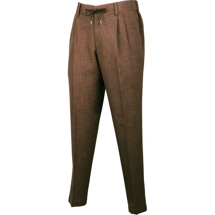 スーツセレクト 【発送在庫あり】【RBC】【春夏】3釦シングルスーツ 2タック/ブラウン/ドローコード&ウエストシャーリング/※パンツ裾上げ済仕様 ブラウン系(茶)