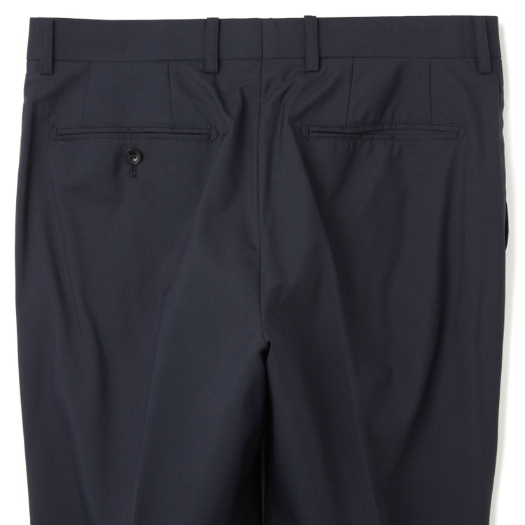 ブラックライン 【SLIM TAPERED_2】【年間】スペアパンツ付き/2釦シングルスーツ 0タック/ネイビー×ソリッド/THE RECRUIT STYLE/SHOWER CLEAN/※裾上げ必要 紺中間