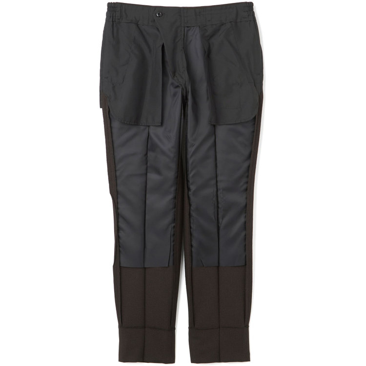 ブラックライン 【SLIM TAPERED_2】【秋冬】2釦シングルスリーピーススーツ 0タック/ブラウン×チェック/ウエストシャーリング/4S SUSTAINABILITY&ECOLOGY FABRIC/※パンツ裾上げ済仕様 茶濃色