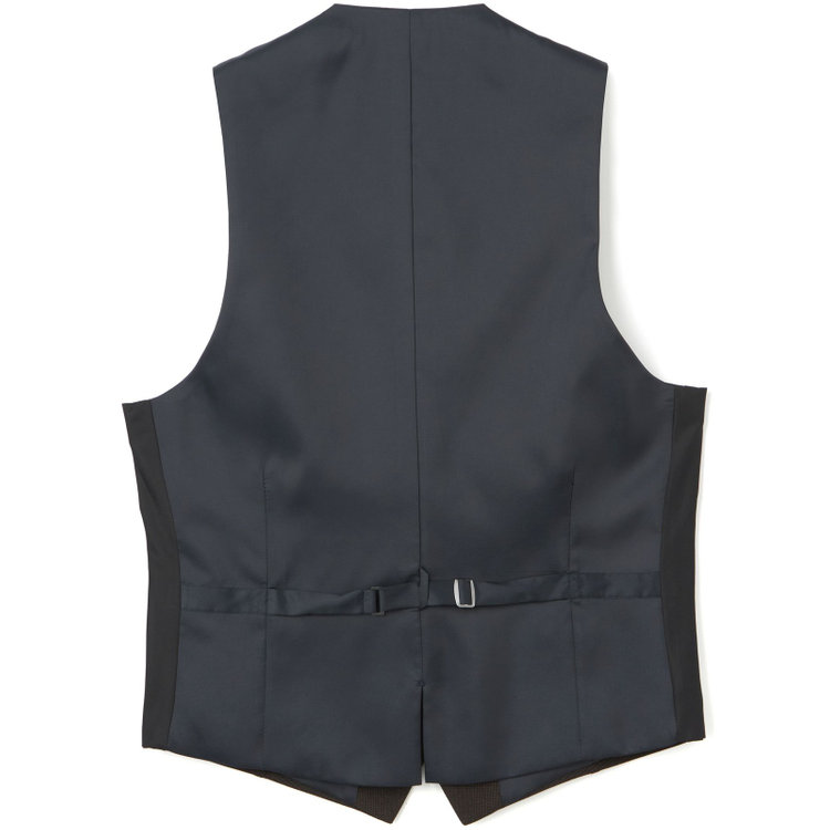 ブラックライン 【SLIM TAPERED_2】【秋冬】2釦シングルスリーピーススーツ 0タック/ブラウン×チェック/ウエストシャーリング/4S SUSTAINABILITY&ECOLOGY FABRIC/※パンツ裾上げ済仕様 茶濃色