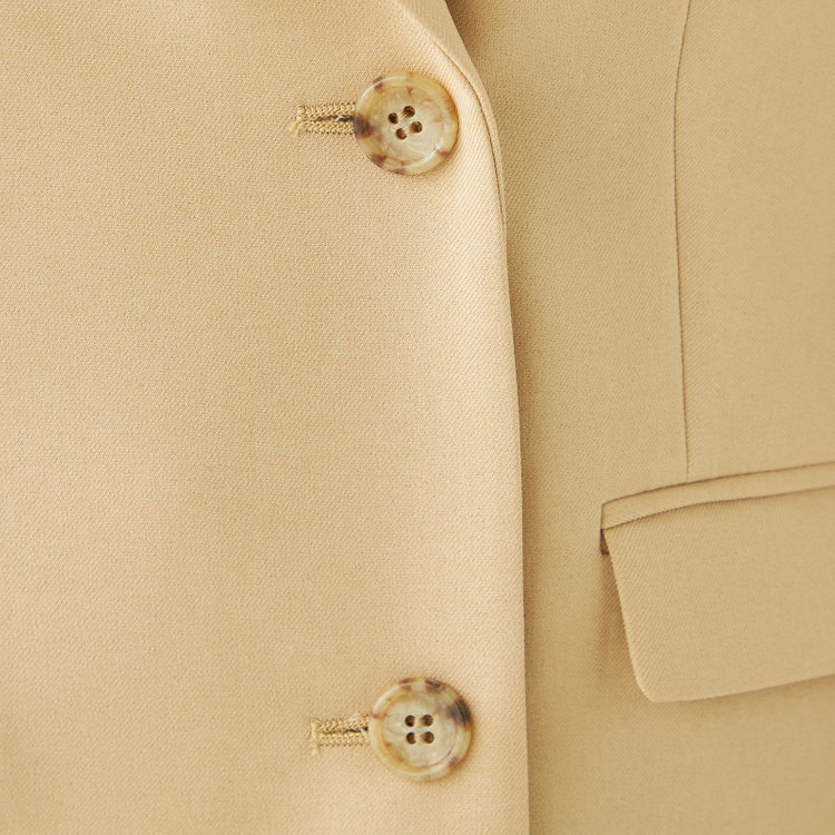 シルバーライン 【SL】【秋冬】6釦2掛けダブルワイドパンツスーツ/ライトブラウン/ストレッチ/ウエスト内側アジャスター/ウォッシャブル/※裾上げ済み仕様 茶淡色