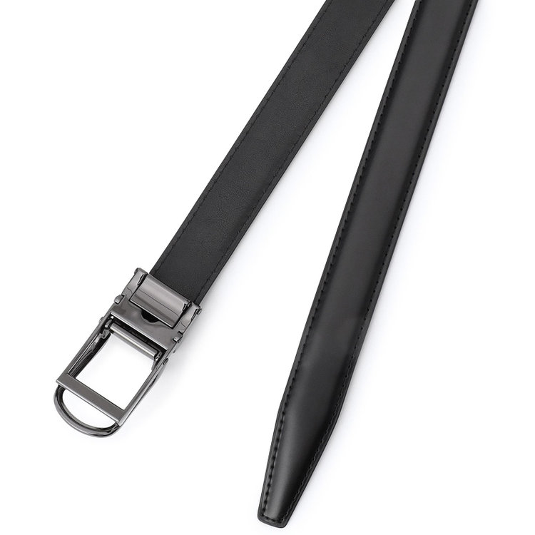 ブラックライン 【フリーアジャスト仕様/5mm間隔/32段階】バックルベルト 2.5cm幅/ブラック(ウエスト94cmまで対応) 黒