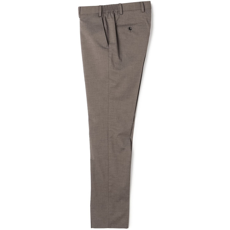 ブラックライン 【SLIM TAPERED_2】【春夏】2釦シングルスーツ 0タック/ブラウン/ウエストシャーリング/4S SUSTAINABILITY&ECOLOGY FABRIC/ウォッシャブル/※パンツ裾上げ済仕様 茶中間