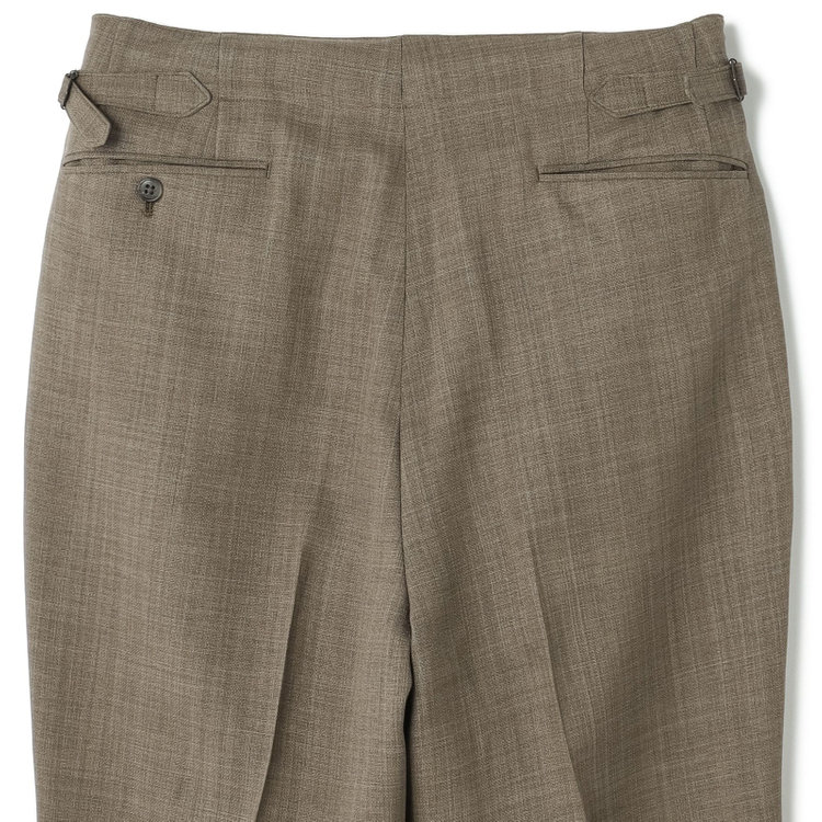 ブラックライン 【発送在庫あり】【RBC】【春夏】2タックワイドパンツ/カーキ/サイド尾錠/4S SUSTAINABILITY&ECOLOGY FABRIC/※裾上げ必要 黄淡色