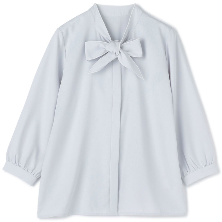 シルバーライン 【SILVER LINE/7分袖】配色メロウボウタイプルオーバー/グレー/「ウォッシャブル可能」「2WAYストレッチ」「防シワ」「UV加工」「接触冷感」 グレー淡色