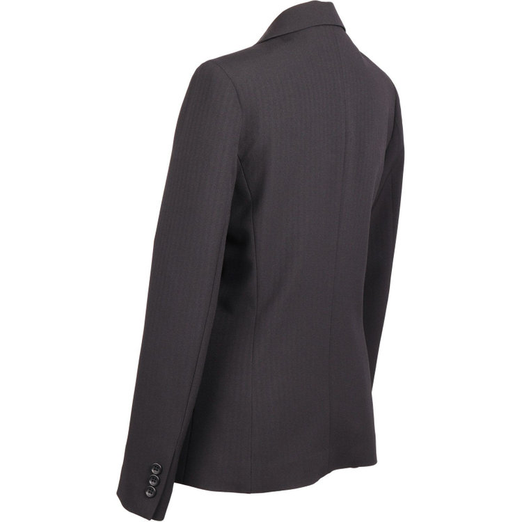 ブラックライン 【WEB限定/OUTLET】【SL】【年間】1釦シングル テーパードパンツスーツ/ブラック×シャドーストライプ/ウォッシャブル ブラック系(黒)