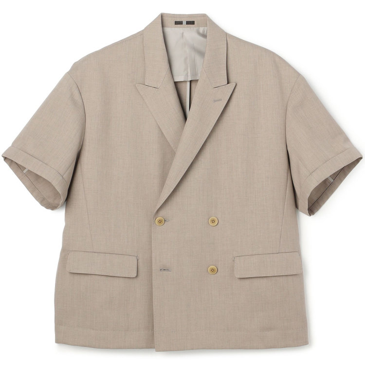 ブラックライン 「TailoredCasual」【春夏】ダブルブレストシャツジャケット/ブラウン その他