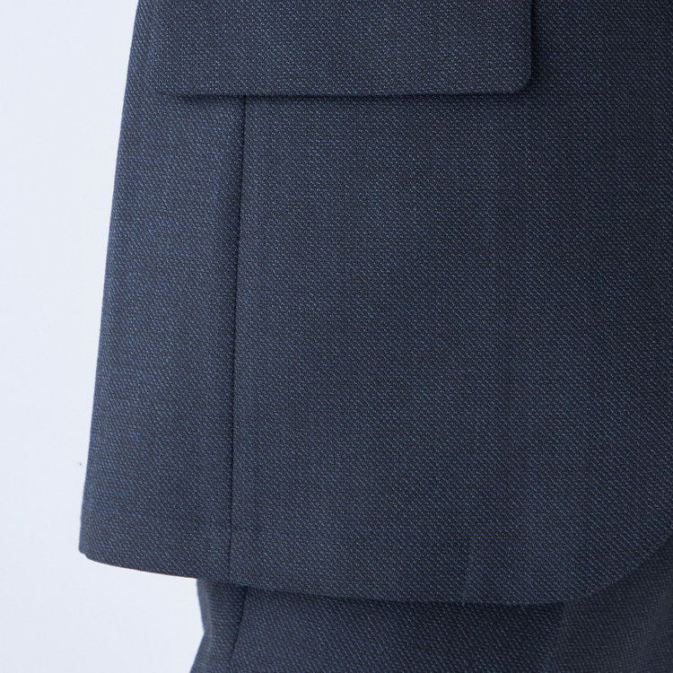 シルバーライン 【RBC】【秋冬】ウールブレンド2釦ジャケット/ネイビー×バーズアイ 紺中間