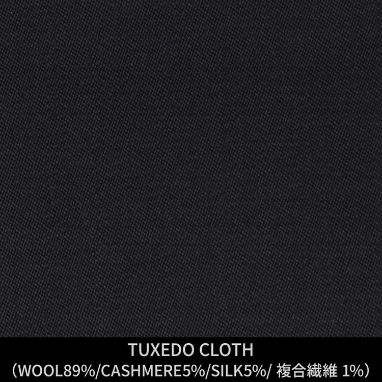 スーツセレクト 【国内縫製】【MEN'S】【パターンオーダー】【SLIM TAPERED】【秋冬】スーツ/ブラック×ソリッド/TUXEDO CLOTH (WOOL 89%/CASHMERE 5%/SILK 5%/複合繊維 1%) ブラック系(黒)