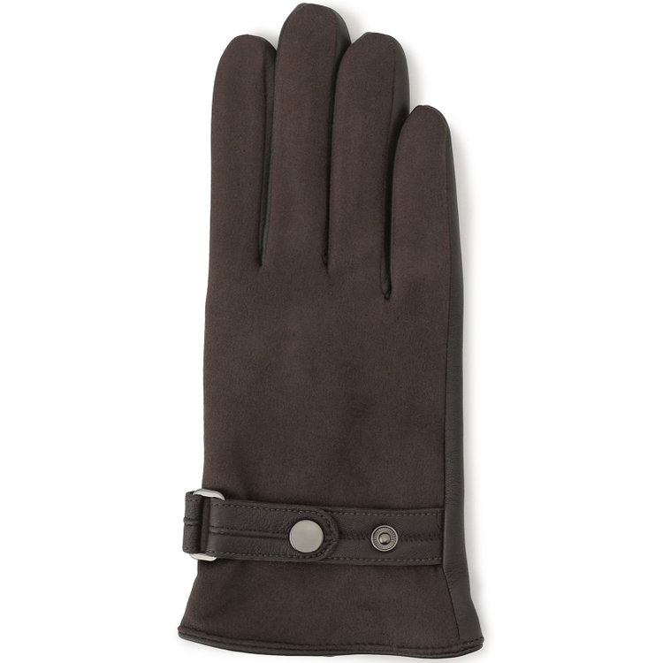 ソノタ グローブ/ブラウン×レザー 茶濃色