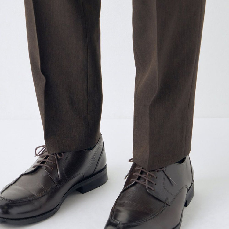 シルバーライン 【CLASSICO TAPERED】【春夏】1タックテーパードパンツ/ブラウン/ウエストムーブ仕様/4S SUSTAINABILITY&ECOLOGY FABRIC/※裾上げ済仕様 茶中間