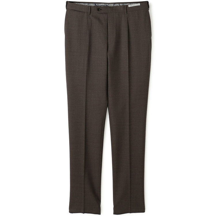 シルバーライン 【CLASSICO TAPERED】【春夏】1タックテーパードパンツ/ブラウン/ウエストムーブ/※裾上げ必要 茶中間