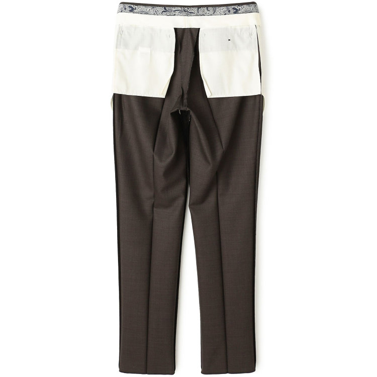 シルバーライン 【CLASSICO TAPERED】【春夏】1タックテーパードパンツ/ブラウン/ウエストムーブ/※裾上げ必要 茶中間