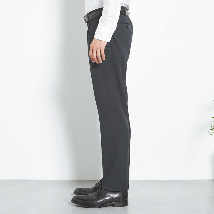 シルバーライン 【CLASSICO TAPERED】【春夏】1タックテーパードパンツ/グレー/ウエストムーブ仕様/4S SUSTAINABILITY&ECOLOGY FABRIC/※裾上げ済仕様 グレー濃色